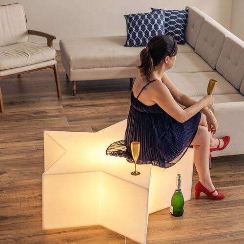 Puff estrela de led