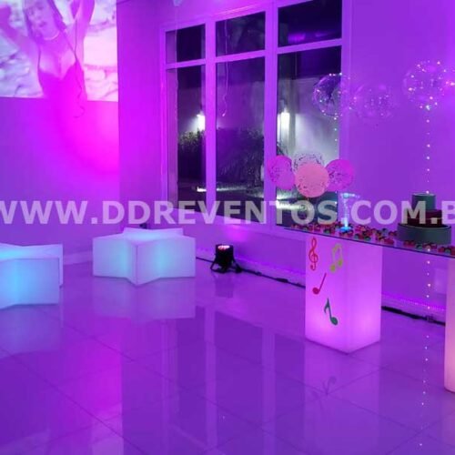 Puff de led para festa neon