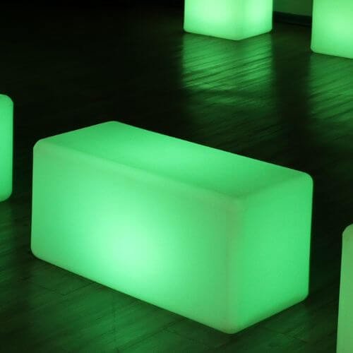 Puff retangular de led