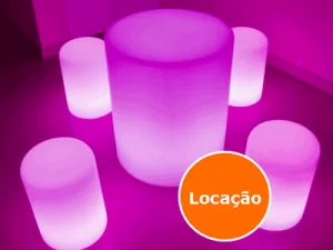 Puff cilindro de led