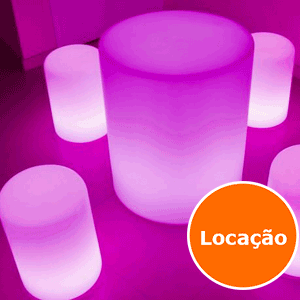 Puff cilindro de led