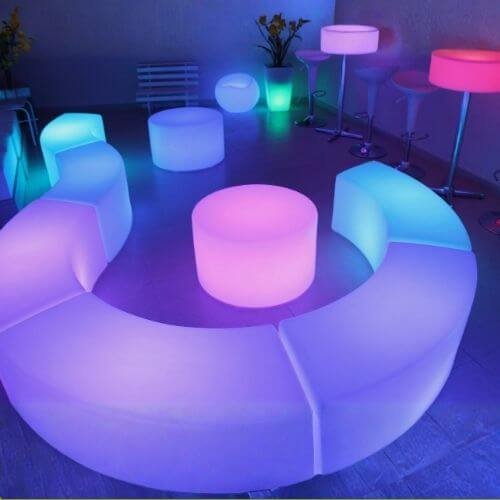 Lounge curvo de led