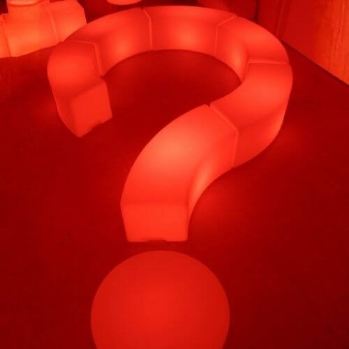 Lounge Interrogação de led