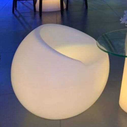 Puff redondo de led
