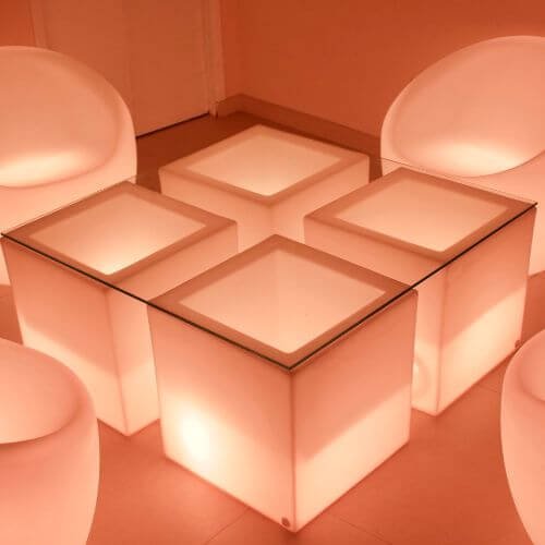 Mesa de centro nicho led