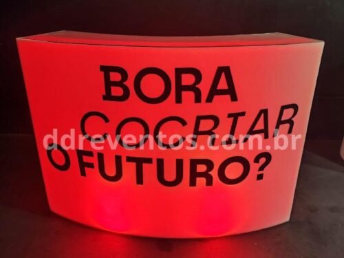 Balcão de led Curvo adesivado