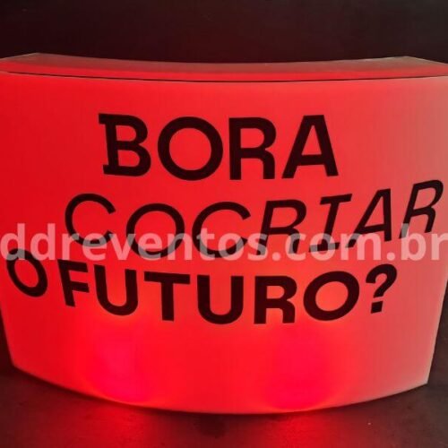 Balcão de led Curvo adesivado