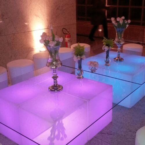 Mesa Vidro Led