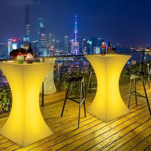 Mesa Bistro de led Quad