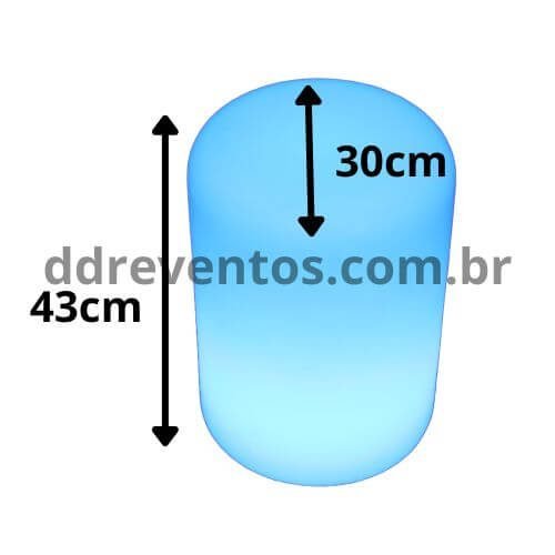 Puff cilindro pequeno medidas