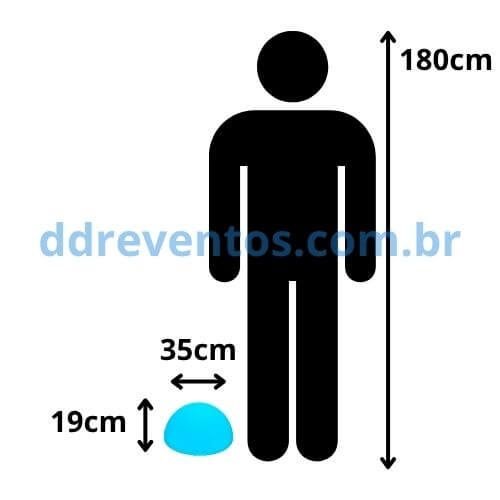 Meia esfera de 35cm Comparativo
