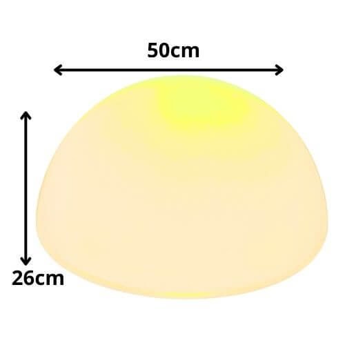 Meia esfera de 50cm medidas