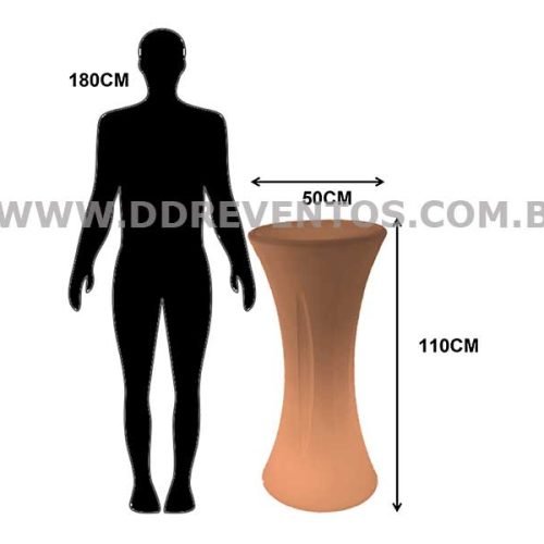 Dimensões da mesa bistro iluminada