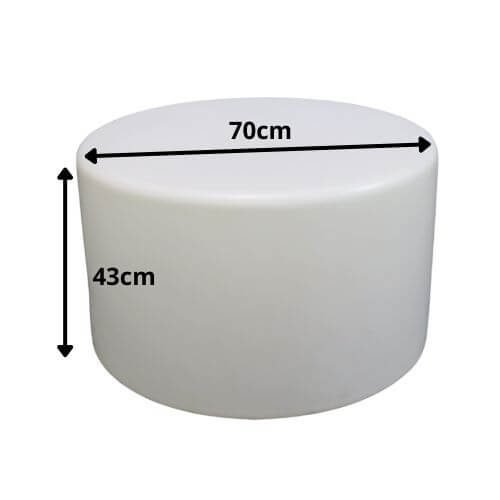 Mesa baixa de led medidas