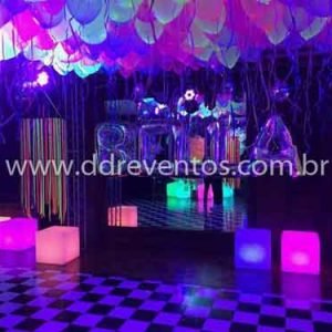 Puff de led quadrado