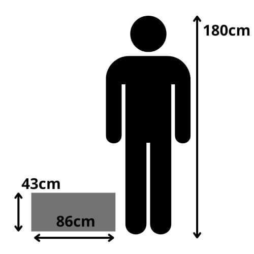 Puff retangular comparativo
